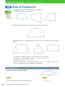 area of trapeziums