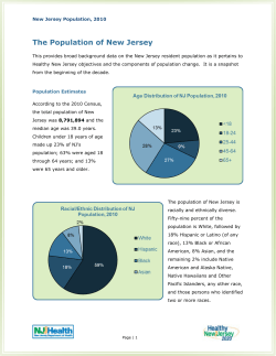 New Jersey Population, 2010