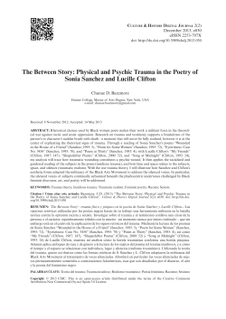 The Between Story : Physical and Psychic Trauma in the Poetry of