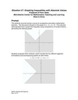 Situation 47: Graphing Inequalities with Absolute Values