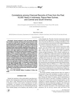 Correlations among Charcoal Records of Fires from the