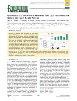 Greenhouse Gas and Noxious Emissions from