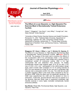 Journal of Exercise Physiologyonline
