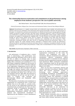 The relationship between motivation and commitment on job