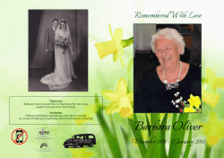 Barbara Oliver - Dunstalls Funeral Directors