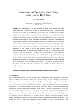 Nationalism and Fascination of the Design in the German Third Reich