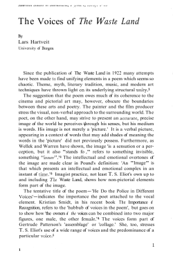 The Voices of The Waste Land