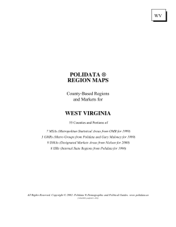POLIDATA &reg; REGION MAPS WEST VIRGINIA
