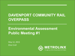 overview of Metrolinx, the Davenport Diamond Grade Separation