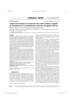 Large-scale analysis of conserved rare codon