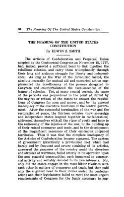The Framing Of The United States Constitution