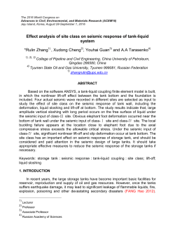 Effect analysis of site class on seismic response of tank