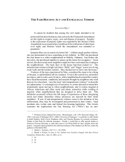 The Fair Housing Act and Extralegal Terror