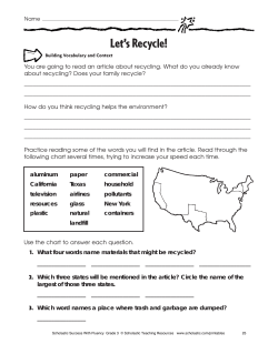 Let`s Recycle!