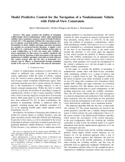 Model Predictive Control for the Navigation of a Nonholonomic