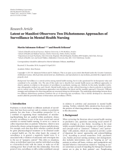 Latent or manifest observers: two dichotomous approaches of