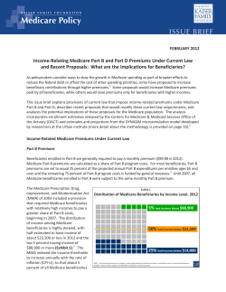 Income-Relating Medicare Part B and Part D Premiums Under