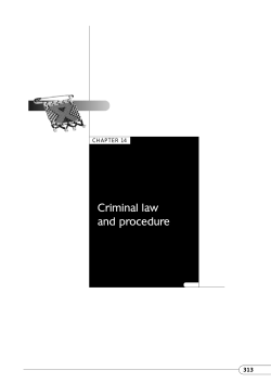 Criminal law and procedure