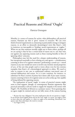 Practical Reasons and Moral `Ought`