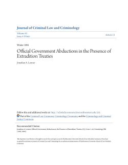 Official Government Abductions in the Presence of Extradition Treaties
