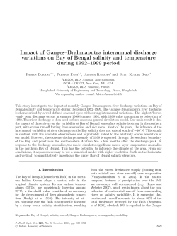 Impact of Ganges&ndash;Brahmaputra interannual discharge