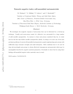 Towards negative index self