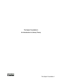 An Introduction to Literary Theory