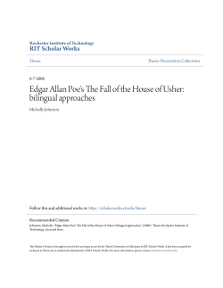Edgar Allan Poe`s The Fall of the House of Usher: bilingual
