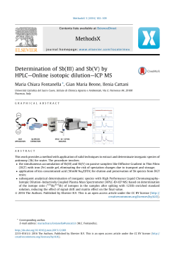 Determination of Sb(III) and Sb(V) by HPLC