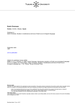 Tilburg University Dutch Overseas Klatter, HAK