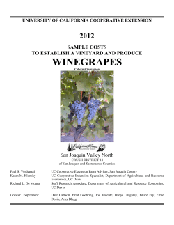 2012 Sample Costs to Establish a Vineyard and Produce