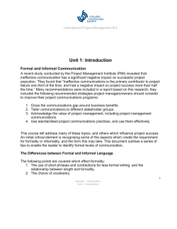 Unit 1: Introduction - HAW