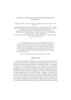DYNAMICS OF SHALLOW WATER WAVES WITH LOGARITHMIC