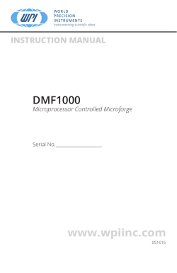 DMF1000 Microforge Instruction Manual