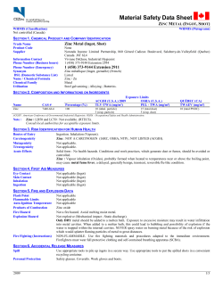 Material Safety Data Sheet