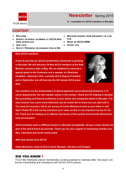 Spring 2015 - ACCA Global