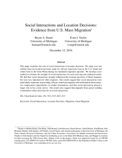 Social Interactions and Location Decisions: Evidence