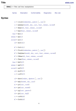 Date - Stata