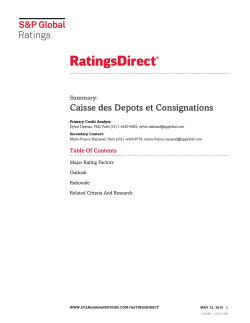 Caisse des Depots et Consignations