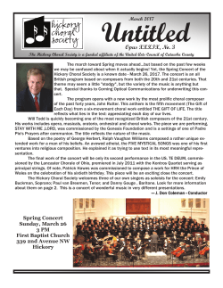 Opus XXXIX, No. 3 - Hickory Choral Society