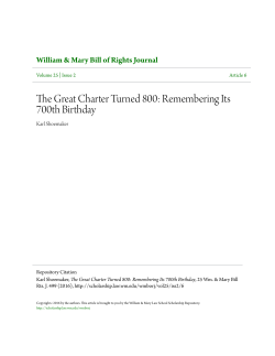 The Great Charter Turned 800: Remembering Its 700th Birthday