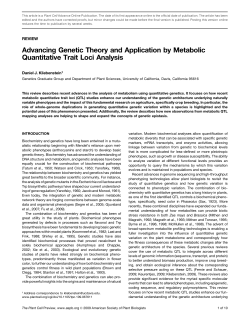 Advancing Genetic Theory and Application by