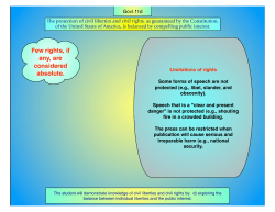 Few rights, if any, are considered absolute.