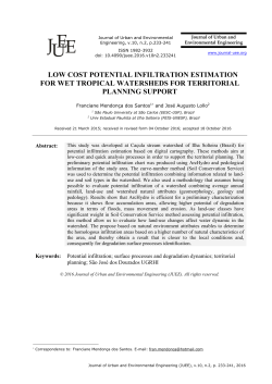 LOW COST POTENTIAL INFILTRATION ESTIMATION FOR WET