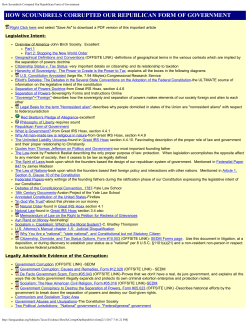 How Scoundrels Corrupted Our Republican Form of Government