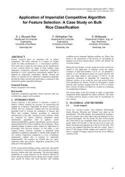 Application of Imperialist Competitive Algorithm
