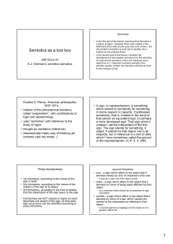Semiotics as a tool box