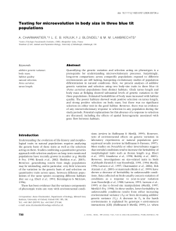 Testing for microevolution in body size in three blue tit populations