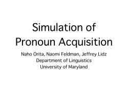 herself - UMD Linguistics