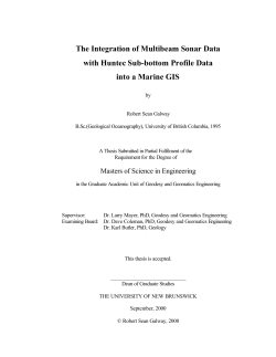 The Integration of Multibeam Sonar Data with Huntec Sub